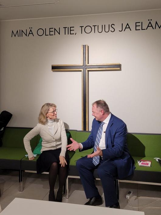 Païvi Räsänen and Henk Jan van Schothorst in the Lutheran Church