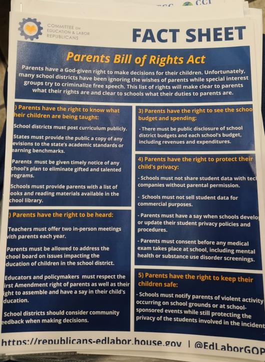 Parental Bill of rights