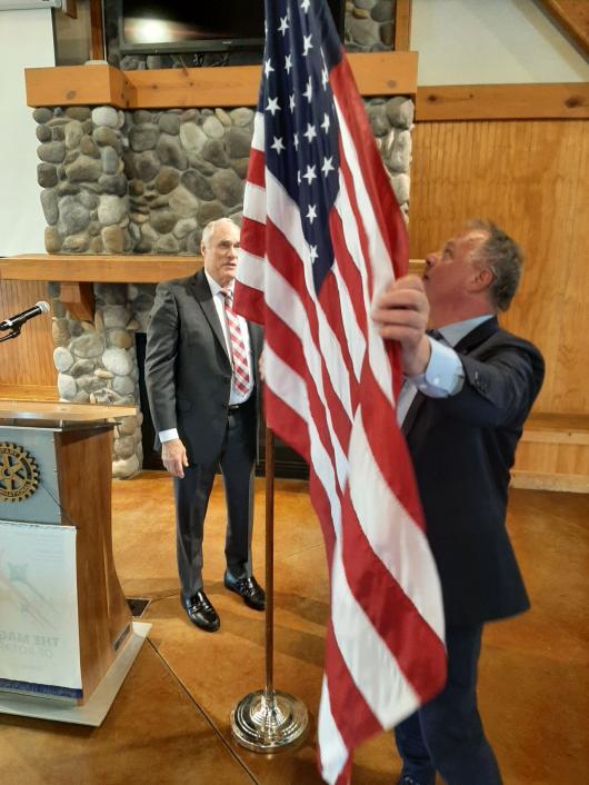 Lynden George, HJ, flag