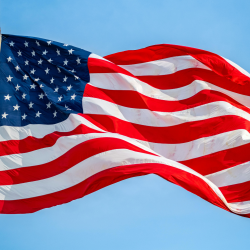 US flag half