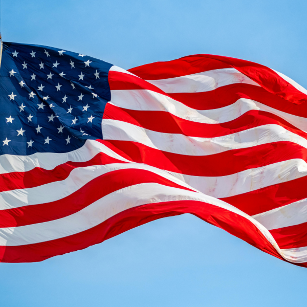 US flag half